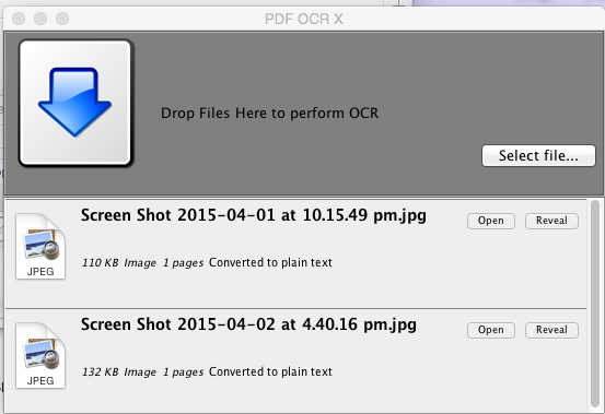 Screen view of PDF OCR X Software