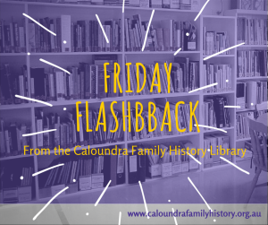 Family History Online: Friday Flashbacks