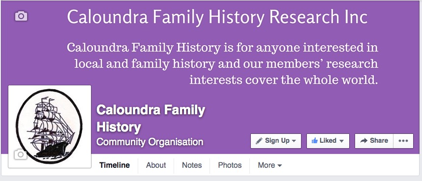 Caloundra Family History Facebook Page