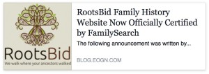 RootsBid Family History Website