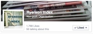 Like the Facebook page for the Ryerson Index