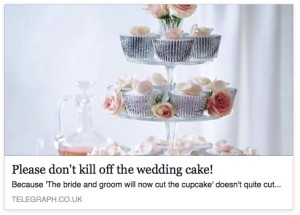 Please don't kill off the wedding cake!