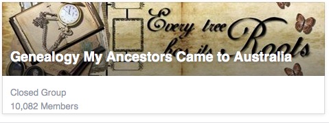 Genealogy My Ancestors came to Australia Facebook Page.