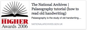 Palaeography: reading old handwriting 1500 - 1800 A practical online tutorial