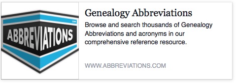 Genealogy Abbreviations List