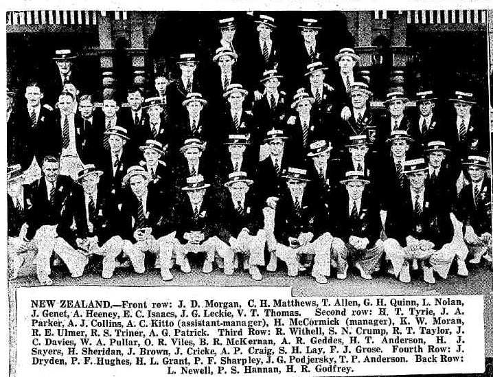 1938 Empire Games New Zealand Men's Team and Managers