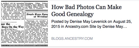 How Bad Photos Can Make Good Genealogy