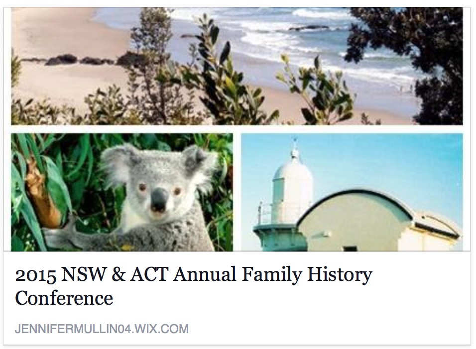 NSW & ACT Association of Family History Societies Inc Annual Conference 2015 Port Macquarie