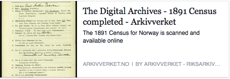 The digitising of the 1891 for Norway