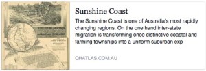 Queensland Historical Atlas - Sunshine Coast
