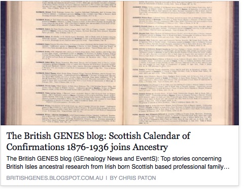 Scottish Calendar of Confirmations 1876-1936 joins Ancestry 