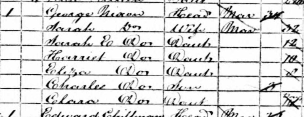 Ancestry 1861 Census NIXON Example