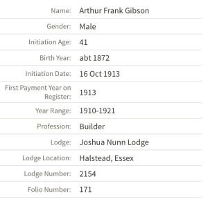 Arthur-Frank-GIBSON-Mason info