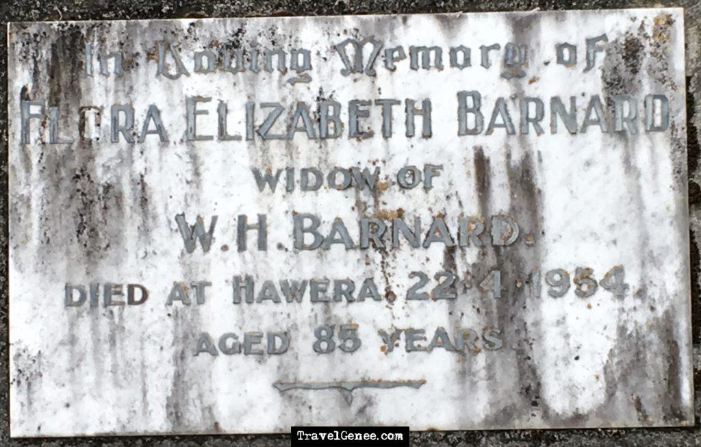 AtoZChallenge Jeffries - Grave Marker Flora Barnard, Nee Jeffries