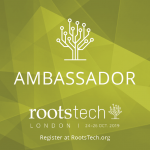 RootsTech Lo don Ambassadoe Badge