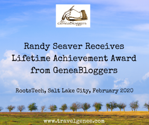 Randy Seaver Receives GeneaBloggersLifetime Achievement Award