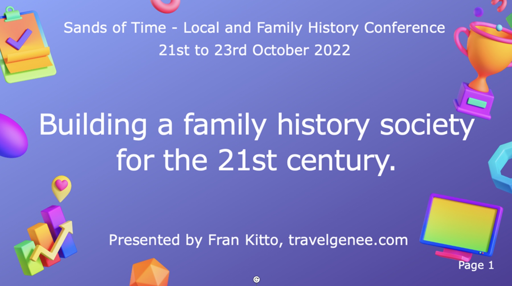 building a family history society for the 21st century presentation