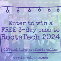 Enter to win a FREE 3-day pass to RootsTech 2024. Official Rules available online